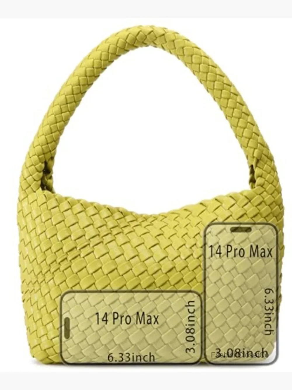 Woven Vegan Leather Hobo Shoulder Bag Mini Tote Crossbody Purse